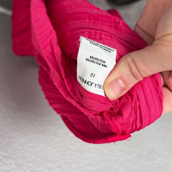 ✨ Ulla Johnson Orla Dress | Size 12 | Romantic Plissé Satin ✨ - Picture 10 of 11